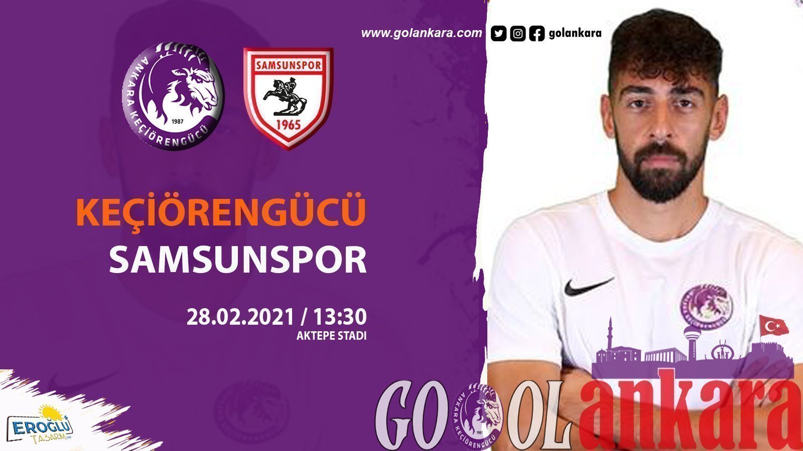 KEÇİÖRENGÜCÜ, SAMSUNSPOR’U AĞIRLIYOR